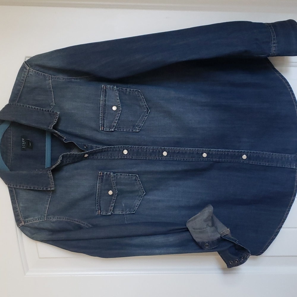 Denim snap top